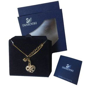 NIB Filigree ❤️Heart Pave Crystal Pendant Necklace